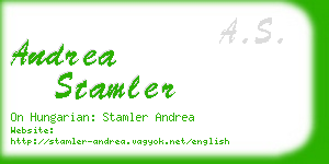 andrea stamler business card